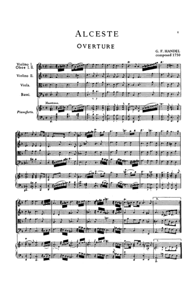 Alceste, Incidental Music (1750)