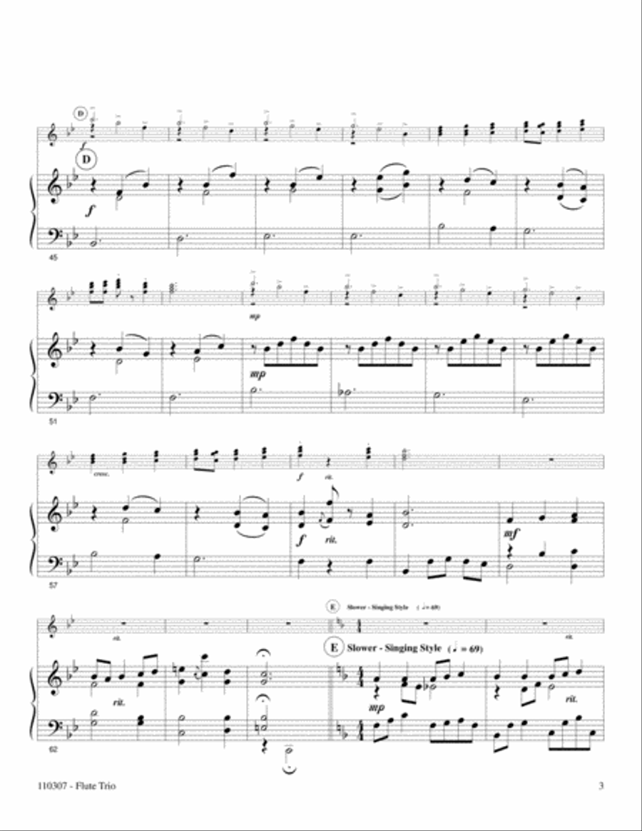 Leaning On The Everlasting Arms Flute Trio scores gallery preview page 3