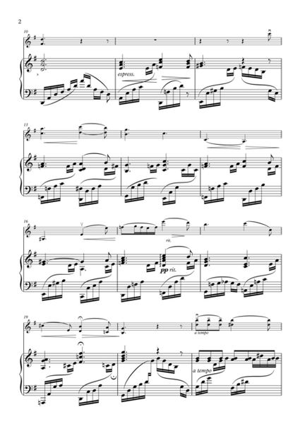 Der Nussbaum by Schumann arrangement for violin and piano 