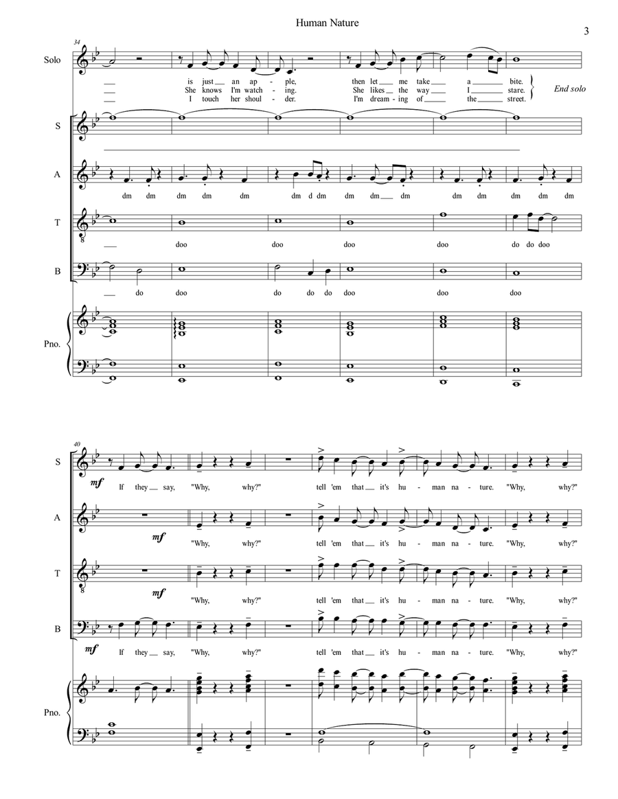 Human Nature Human Nature 4-Part scores gallery preview page 2