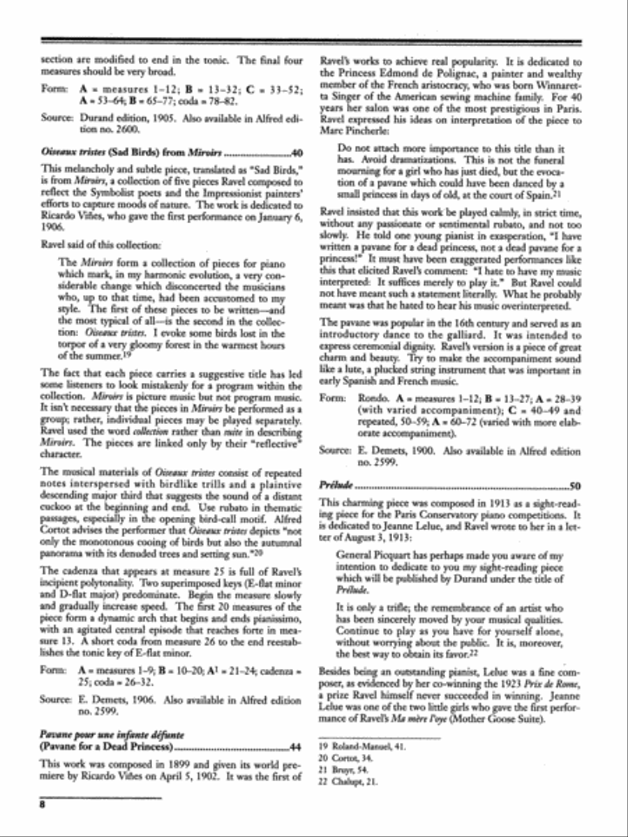 Ravel: Selected Favorites Piano Solo scores gallery preview page 8