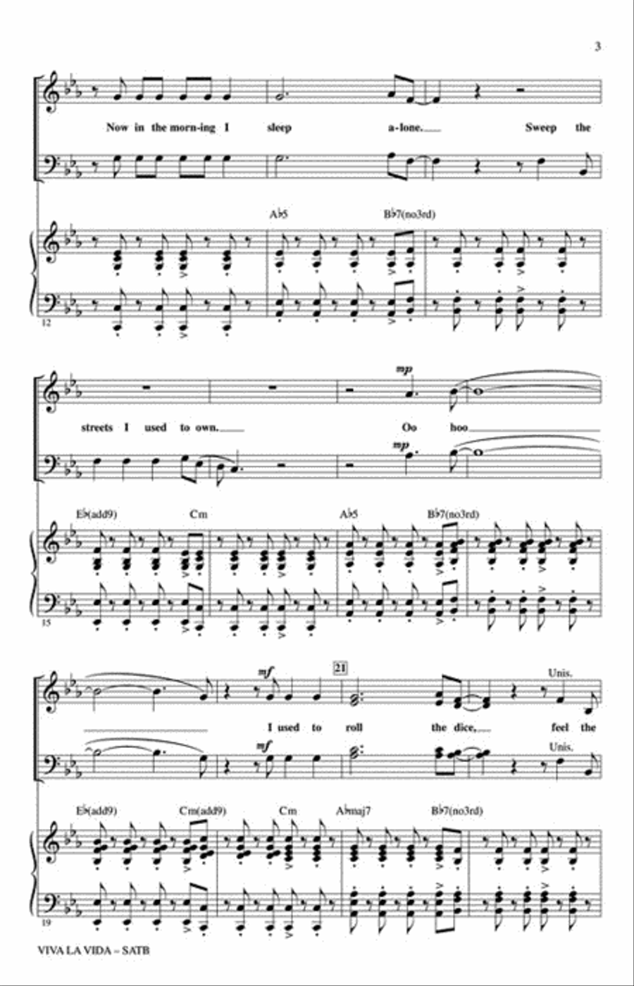 Viva La Vida 4-Part scores gallery preview page 3