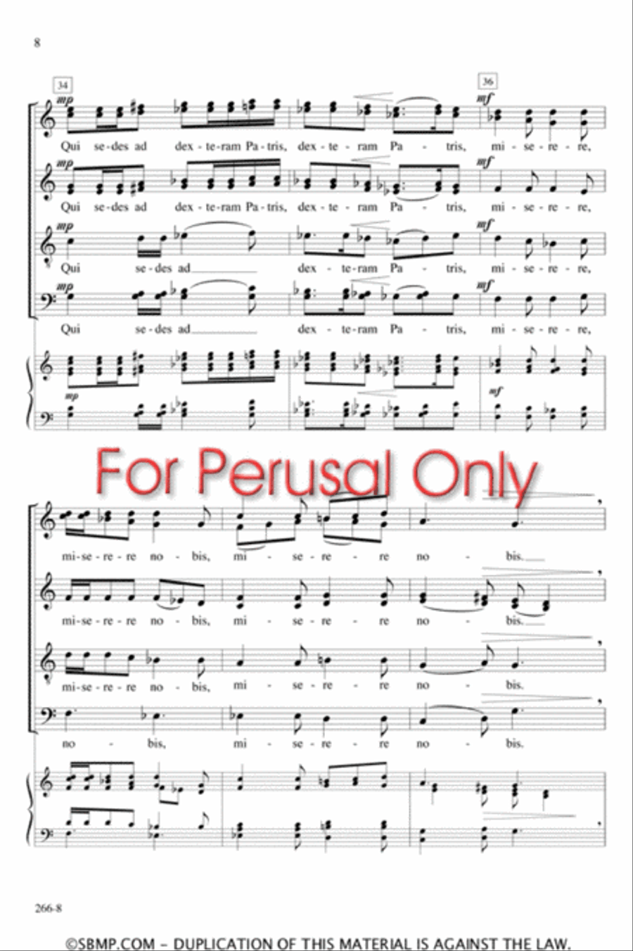Gloria from Missa Brevis in Honorem Beata Maria Virginis - SATB Octavo 4-Part scores gallery preview page 7