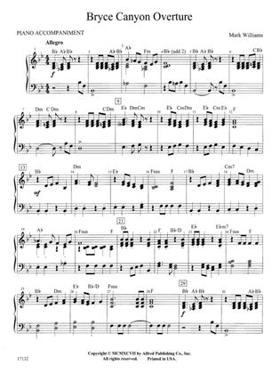 Bryce Canyon Overture: Piano Accompaniment