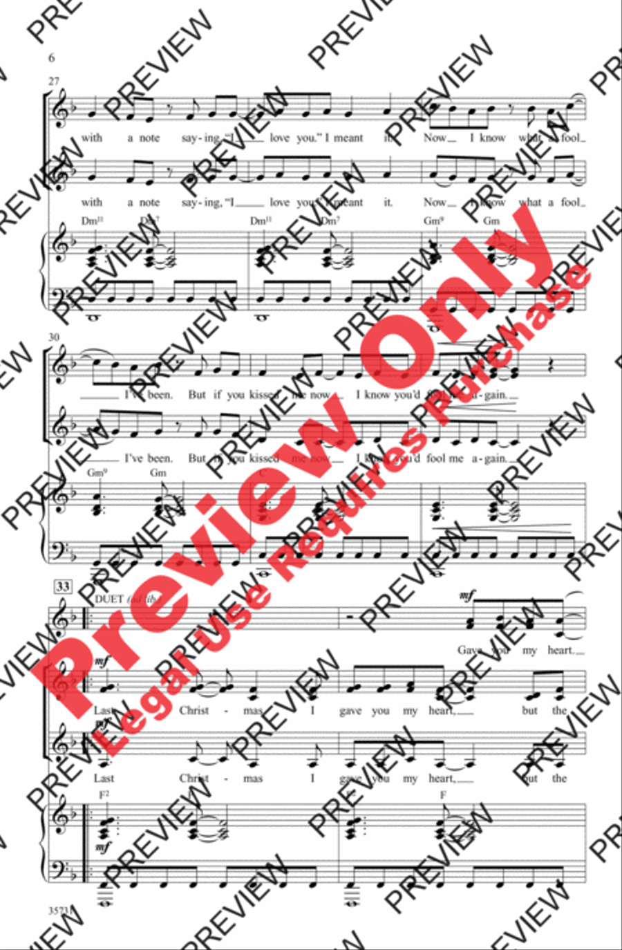 Last Christmas Women's Choir scores gallery preview page 6