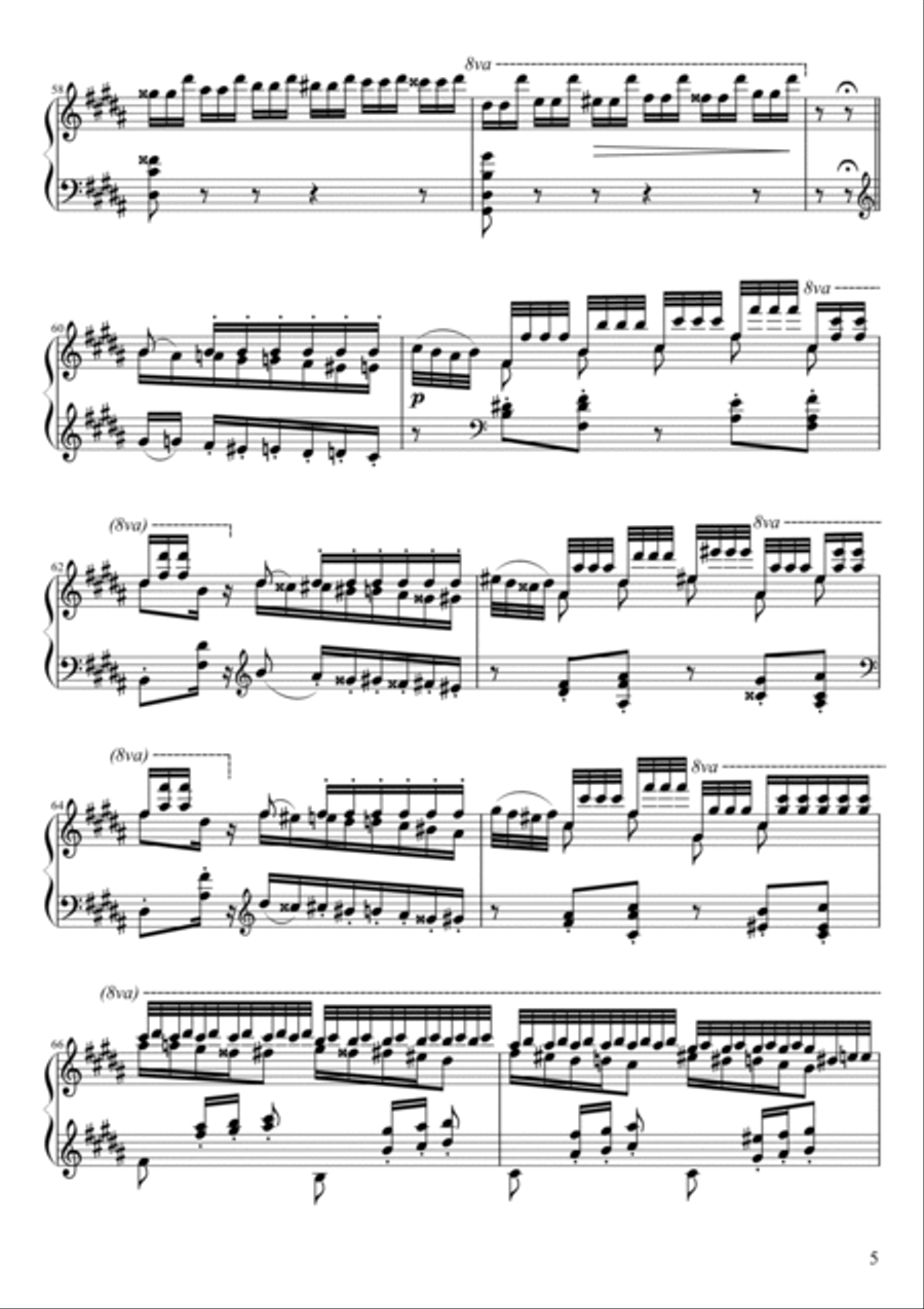 La Campanella Piano Solo scores gallery preview page 5