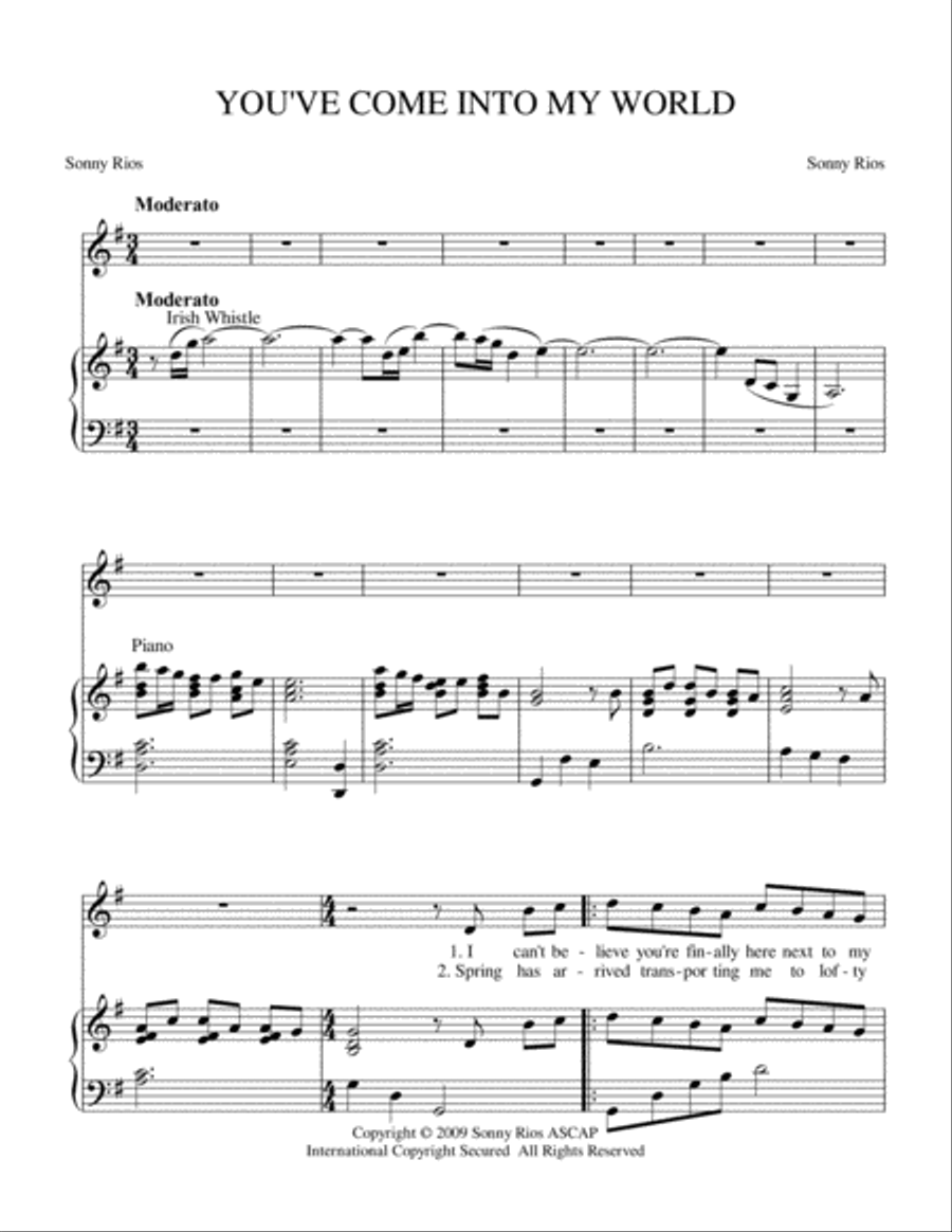 YOU'VE COME INTO MY WORLD Soprano Voice scores gallery preview page 2