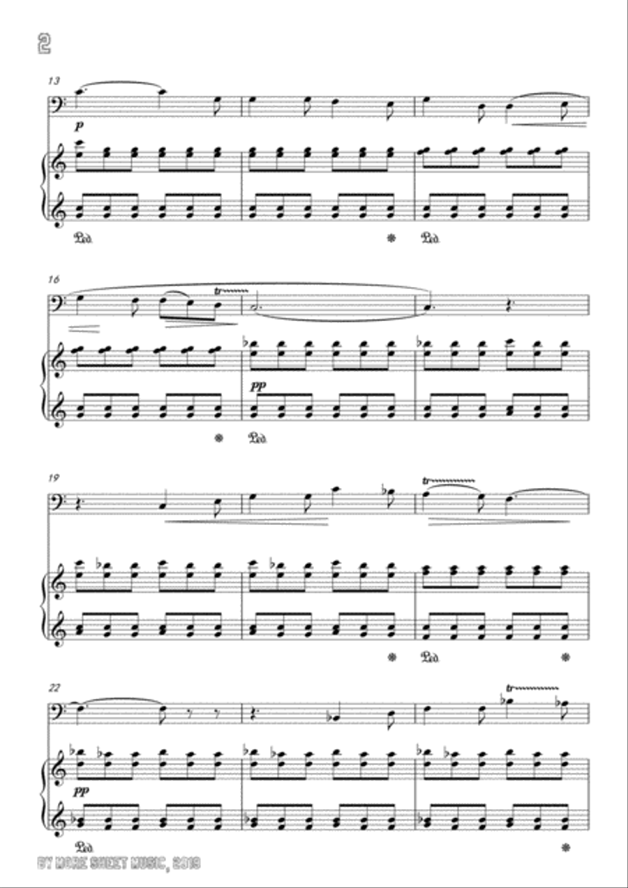 Viardot-Les deux roses, for Cello and Piano Piano scores gallery preview page 4