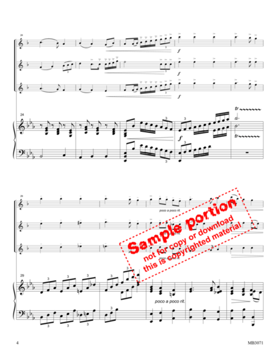 My Country 'Tis of Thee Trumpet Trio scores gallery preview page 5
