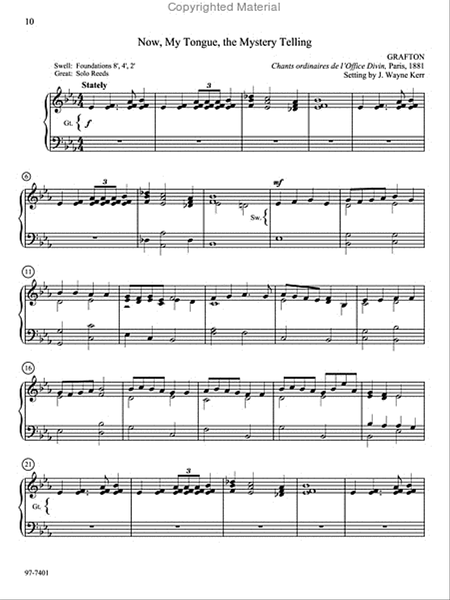 This Wondrous Mystery: Ten Preludes on Communion Hymns for Manuals Organ scores gallery preview page 8