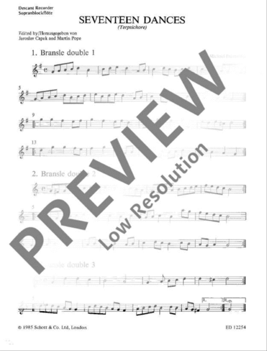 17 Dances Soprano Recorder scores gallery preview page 19