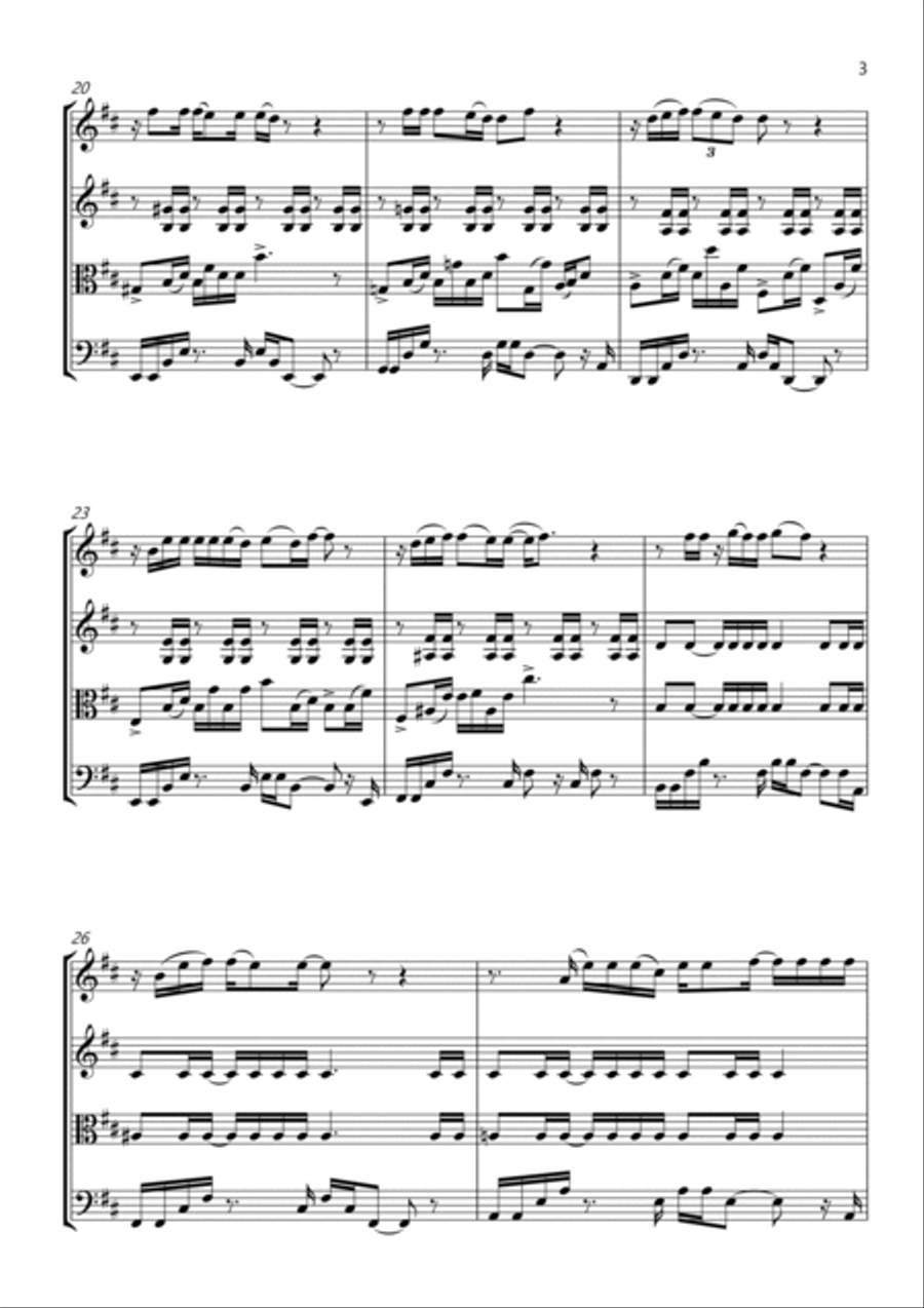 Hotel California String Quartet scores gallery preview page 3