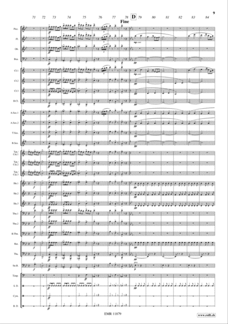 Marche Lorraine Concert Band scores gallery preview page 10