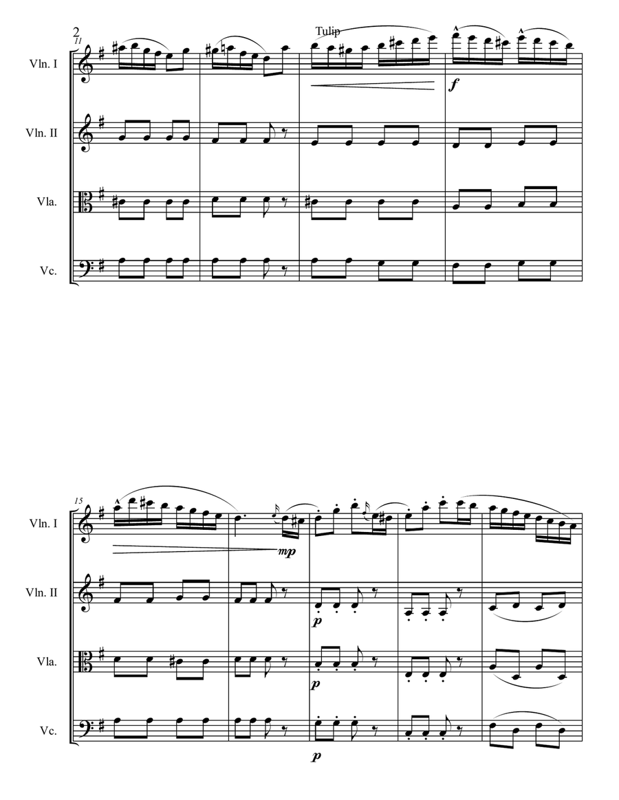Tulip String Quartet scores gallery preview page 2