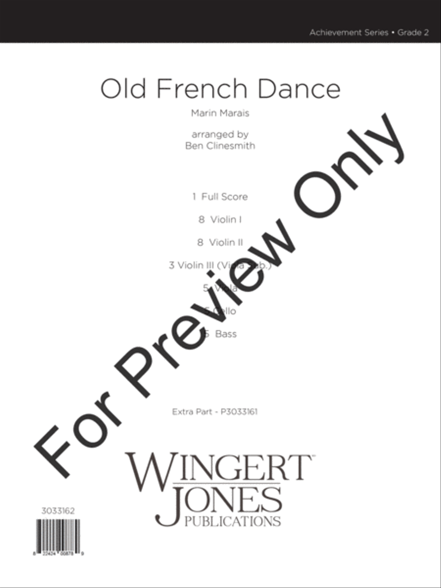 Le Basque from Five Old French Dances String Orchestra scores gallery preview page 2