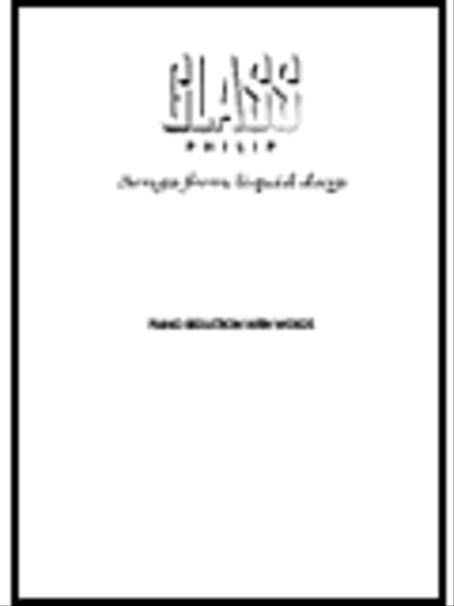 Songs from Liquid Days by Philip Glass Voice - Sheet Music