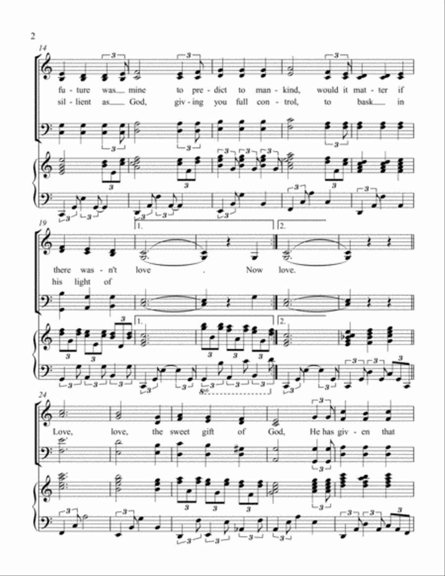 The Sweet Gift of Love (S.A.T.B.) 4-Part scores gallery preview page 2