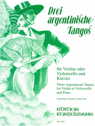 Book cover for Argentinian tangos for violin (or cello) and piano