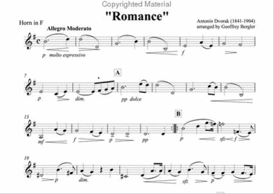 Romance for Horn & Piano Horn scores gallery preview page 4