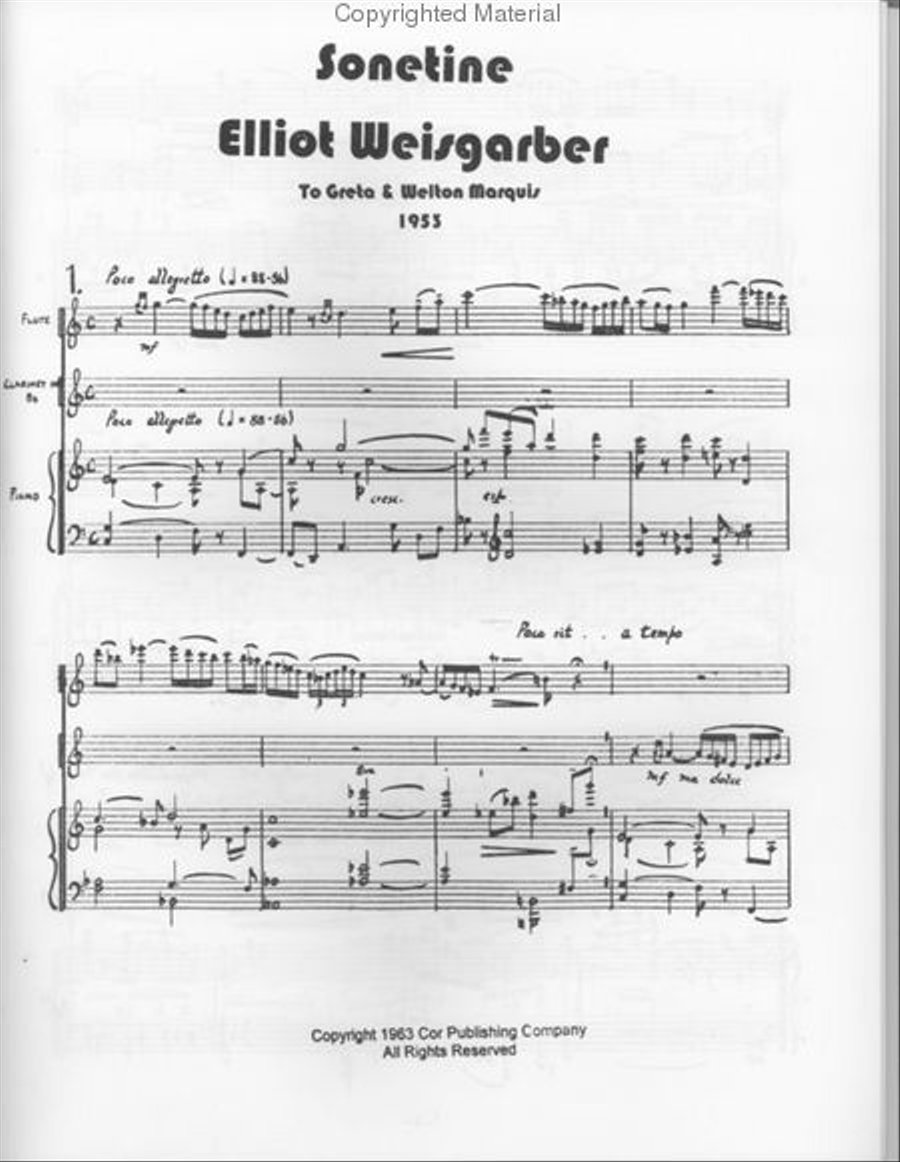 Sonatine B-Flat Clarinet scores gallery preview page 2