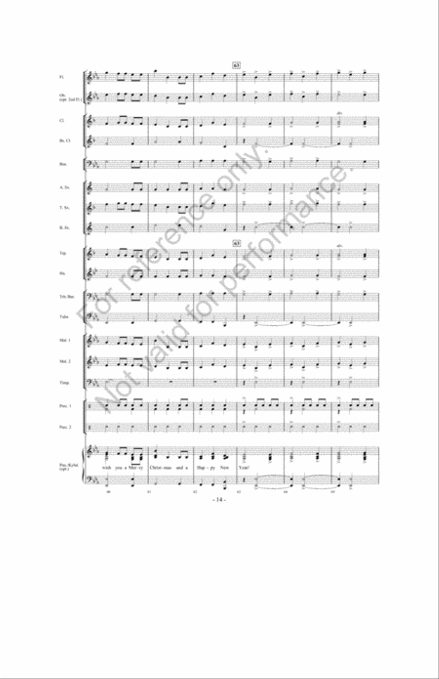 Songs Of Christmas Cheer! Concert Band scores gallery preview page 13