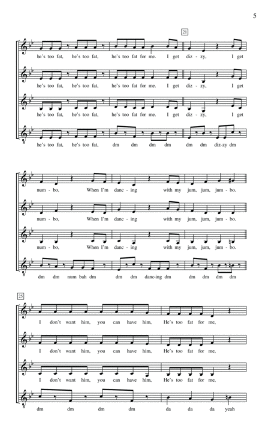 Too Fat Polka (She's Too Fat For Me) SSA scores gallery preview page 4