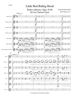 Little Red Riding Hood by Rachmaninoff for clarinet choir