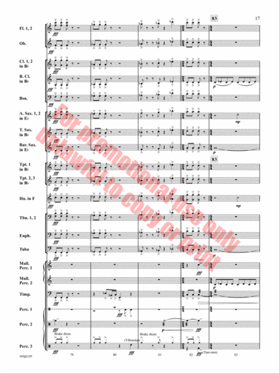 Hope Remains Within Concert Band scores gallery preview page 18