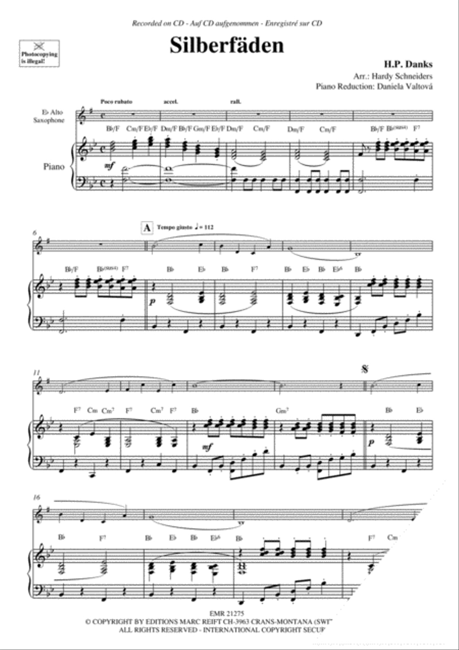 Silberfaden Alto Saxophone scores gallery preview page 4