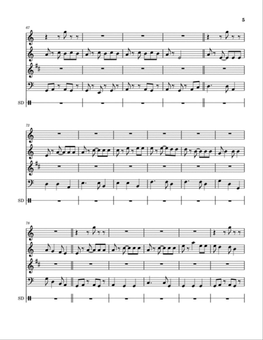 Namma Satham Woodwind Quartet scores gallery preview page 6