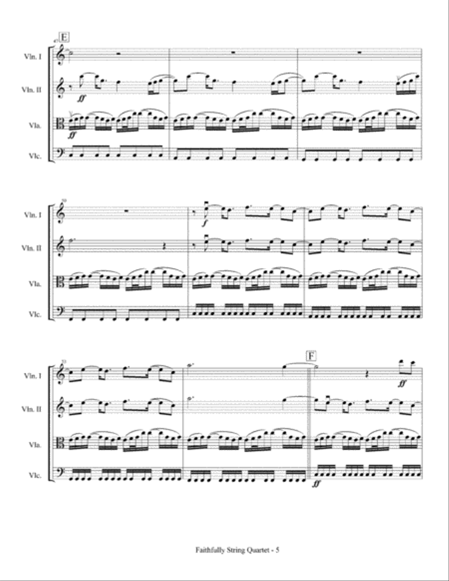 Faithfully String Quartet scores gallery preview page 6
