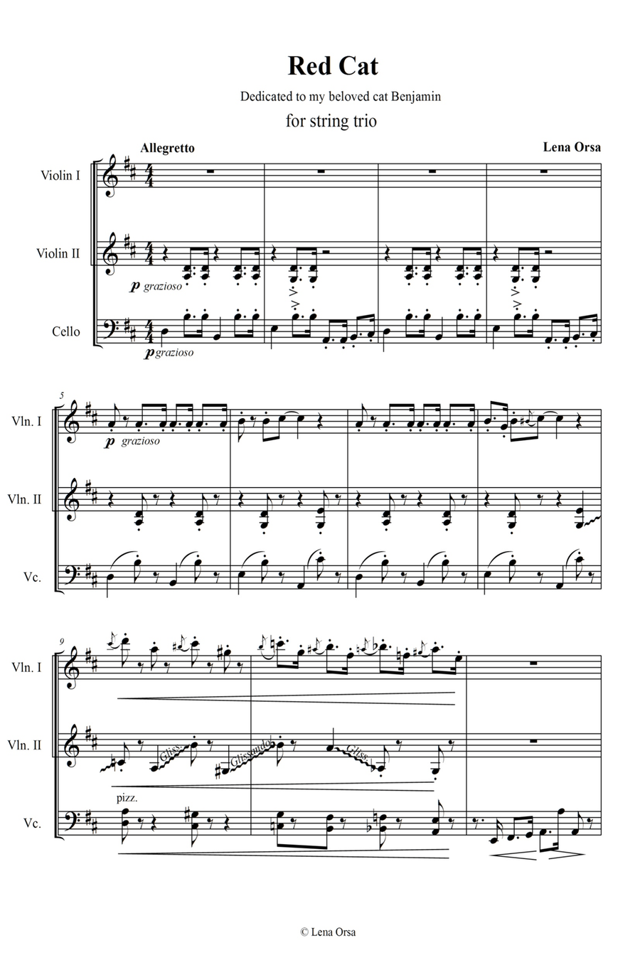 Red Cat for string trio String Trio scores gallery preview page 2