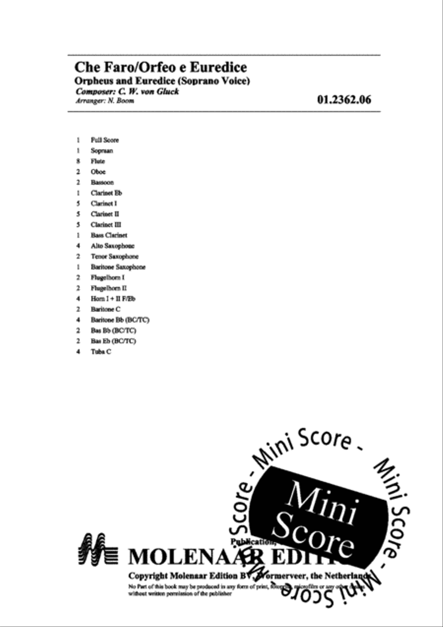 Orfeo e Euredice Mixed Choir scores gallery preview page 4