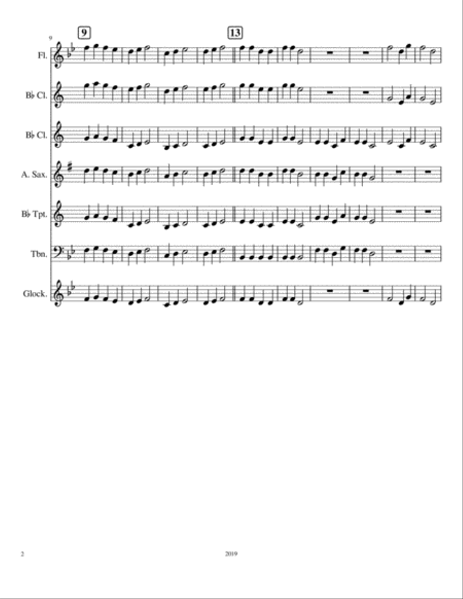 Childhood Memories Concert Band scores gallery preview page 2