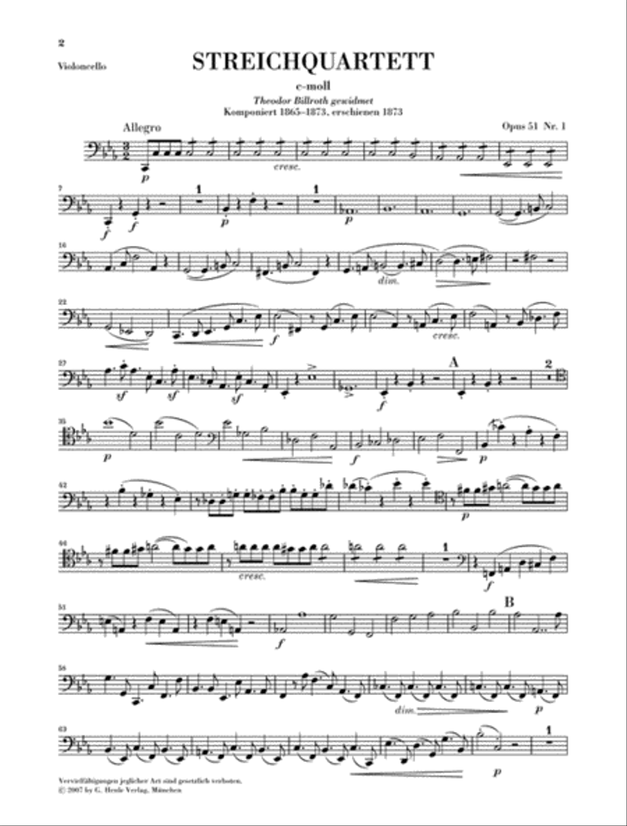 String Quartets op. 51/1&2 String Quartet scores gallery preview page 5