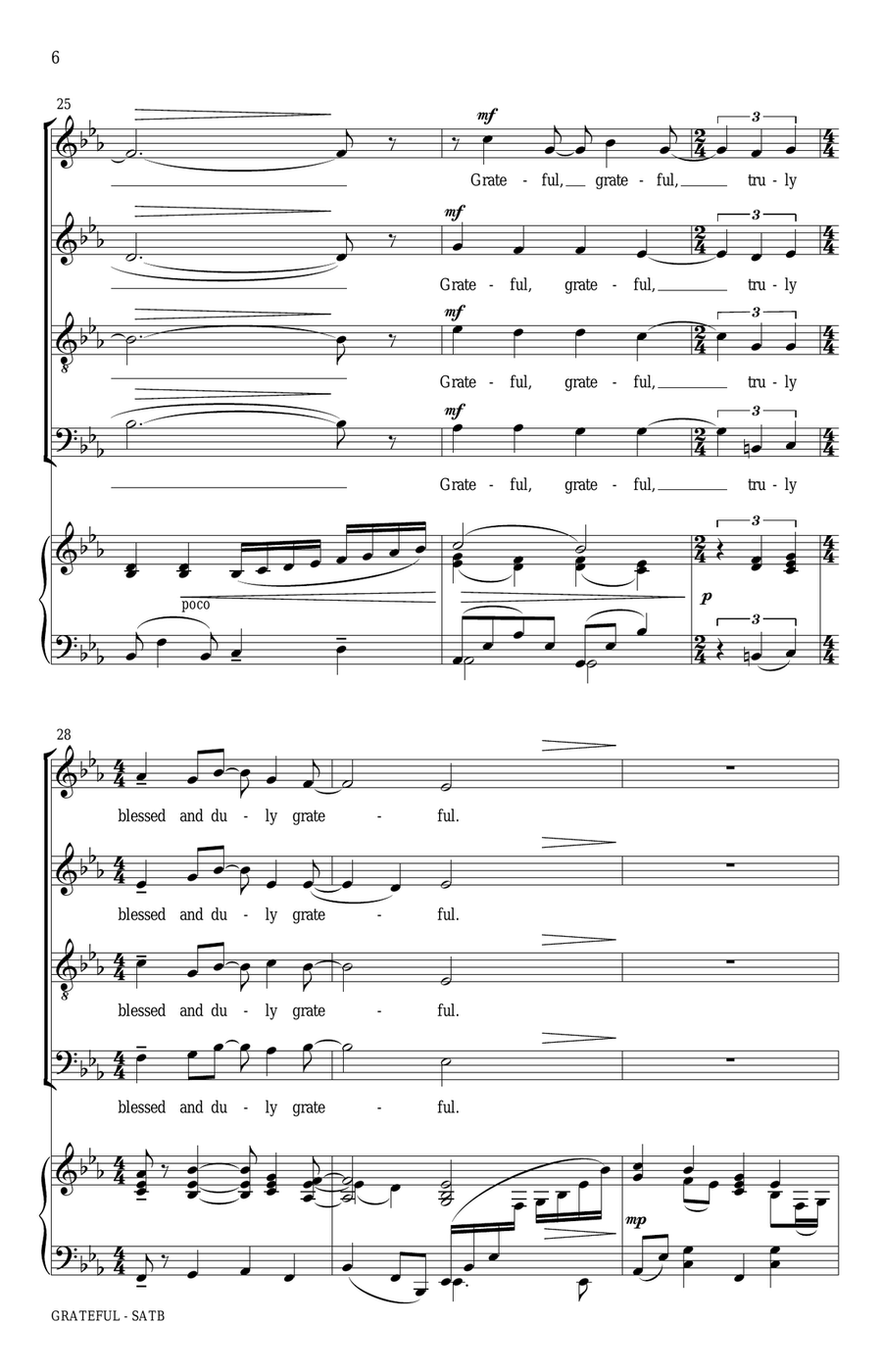 Grateful Grateful 4-Part scores gallery preview page 6