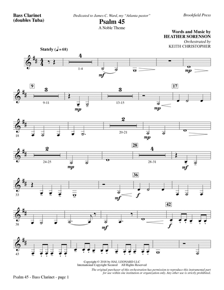 Psalm 45 - Bass Clarinet (sub. Tuba)