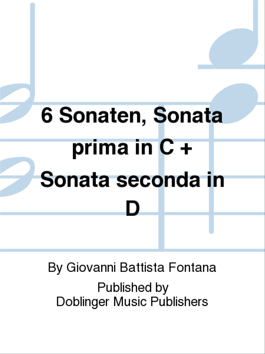 6 Sonaten, Sonata prima in C + Sonata seconda in D School and Community scores gallery preview page 1