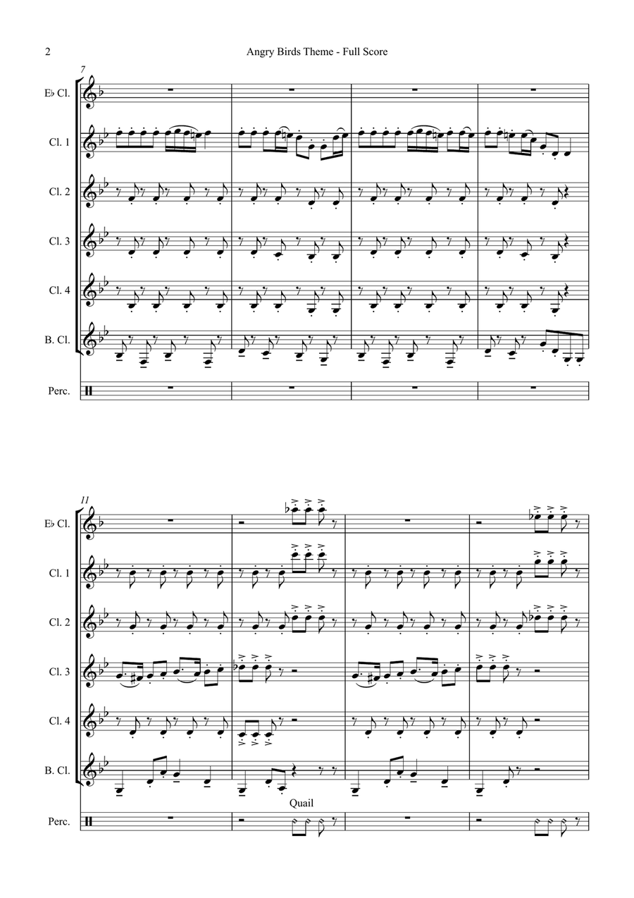 Angry Birds Theme Small Ensemble scores gallery preview page 4