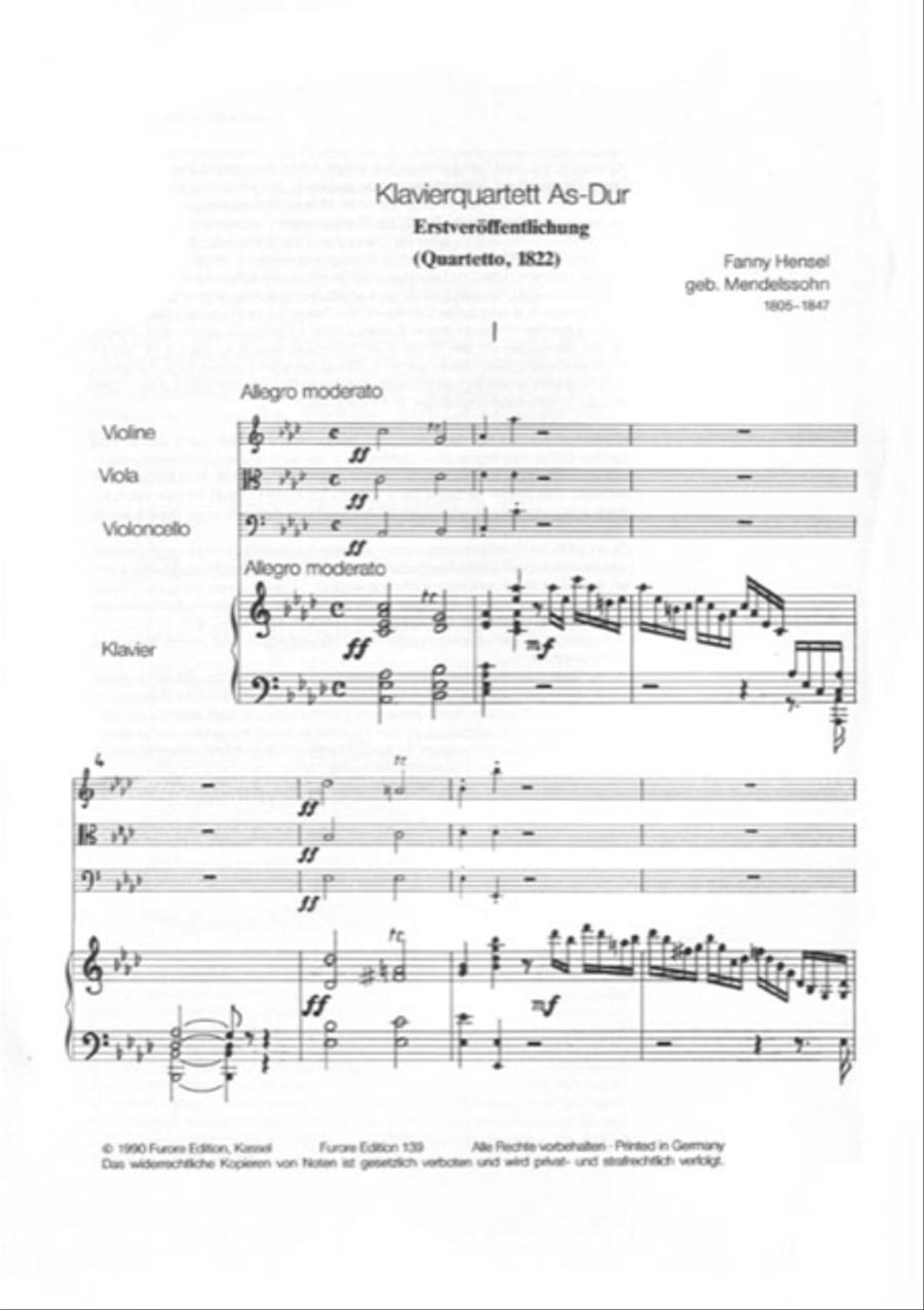 Klavierquartett As-Dur Klavierquartett As-Dur Piano Quartet scores gallery preview page 2