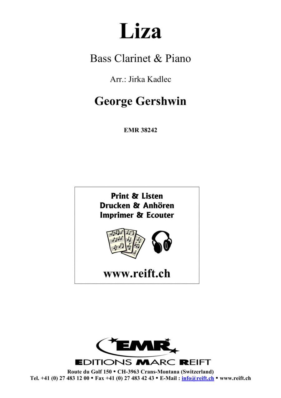 Liza Liza Bass Clarinet scores gallery preview page 1