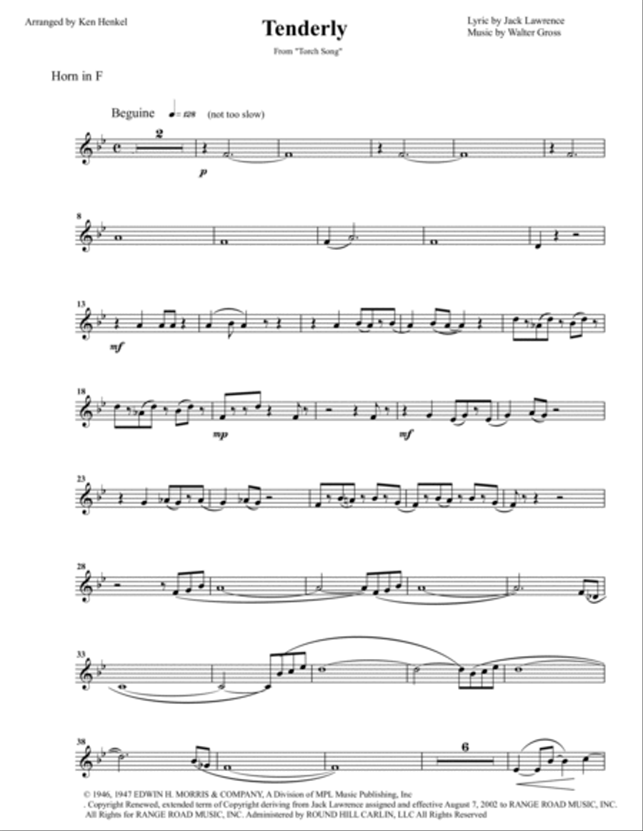 Tenderly Brass Quintet scores gallery preview page 5