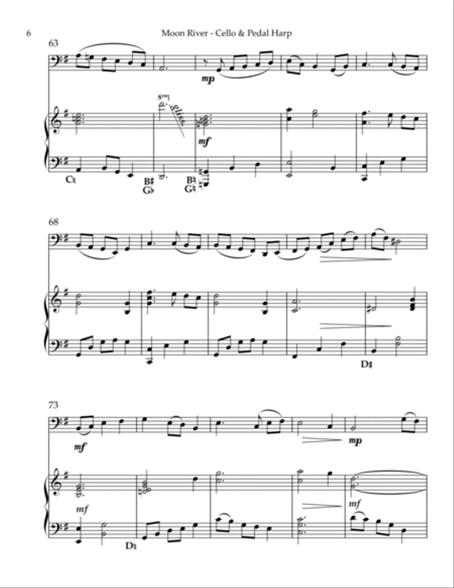 Moon River Moon River String Duet scores gallery preview page 6