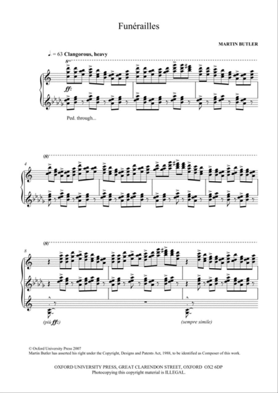 Funérailles Piano Solo scores gallery preview page 3