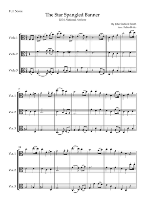 The Star Spangled Banner (USA National Anthem) for Viola Trio