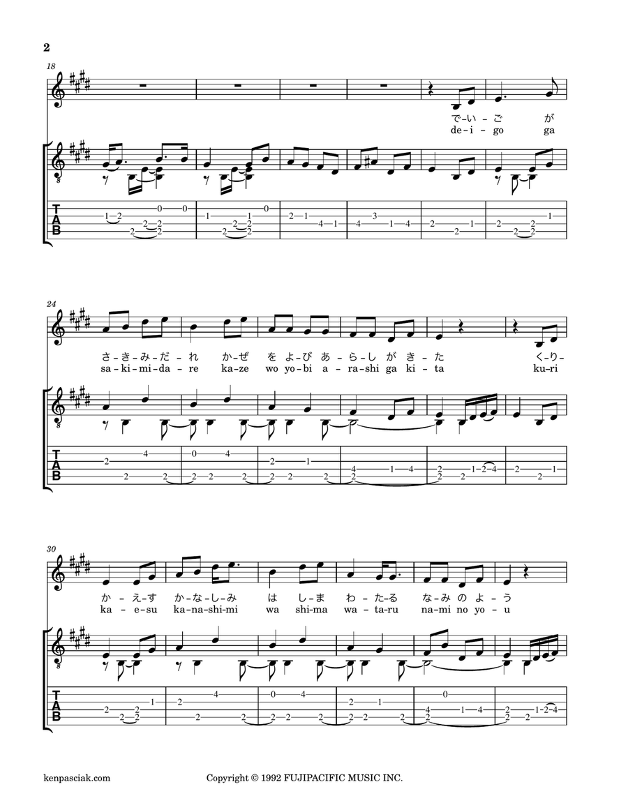 Shimauta Acoustic Guitar scores gallery preview page 4