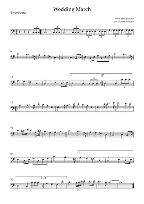 Book cover for Wedding March (Felix Mendelssohn) for Trombone Solo