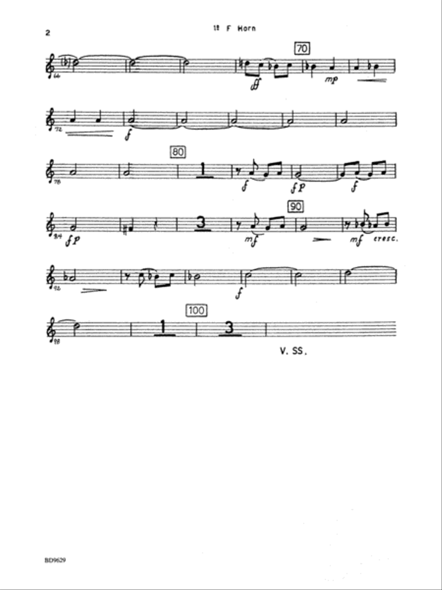 Fantasia for Band: 1st F Horn Concert Band scores gallery preview page 2