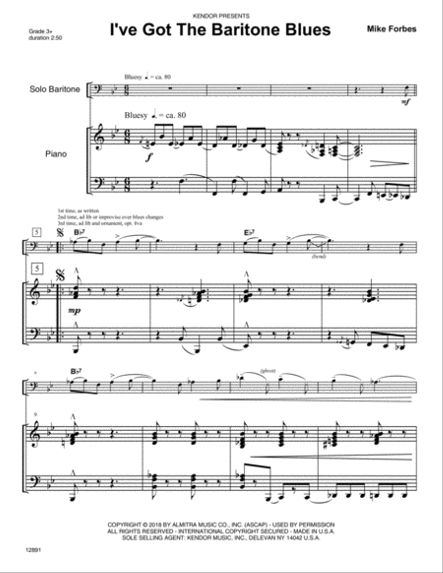 I've Got The Baritone Blues Baritone Horn TC scores gallery preview page 2