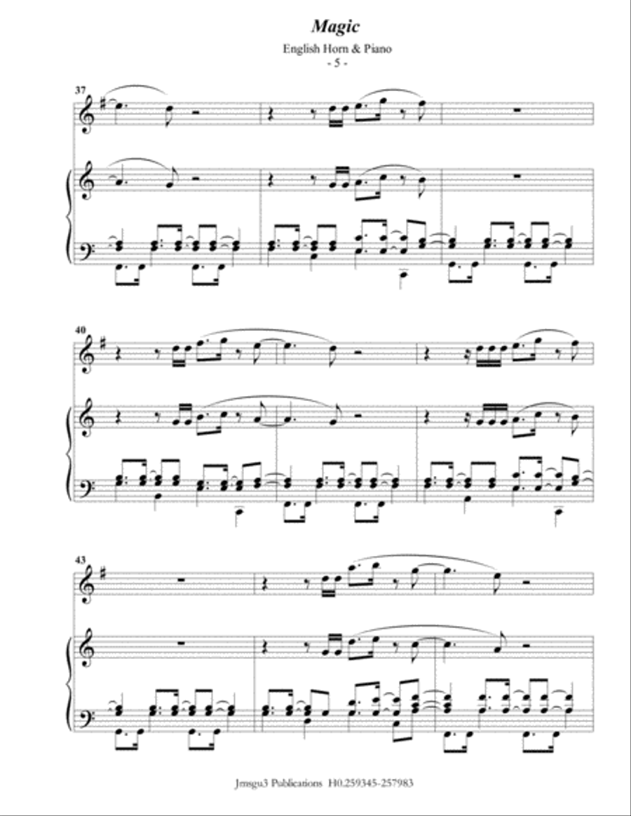 Magic English Horn scores gallery preview page 5
